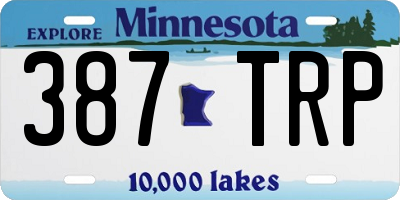 MN license plate 387TRP
