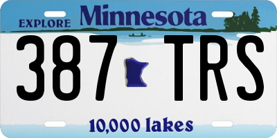 MN license plate 387TRS