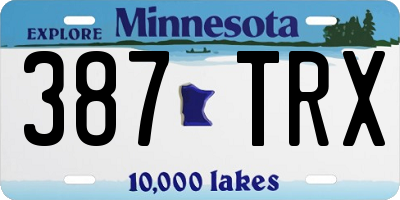 MN license plate 387TRX