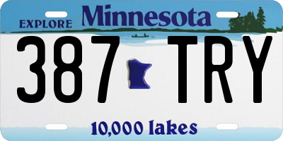 MN license plate 387TRY