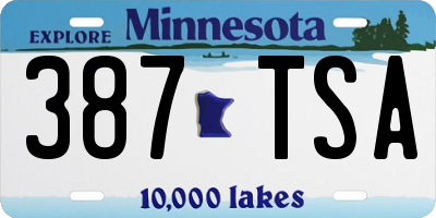 MN license plate 387TSA