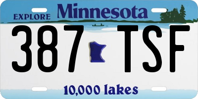 MN license plate 387TSF