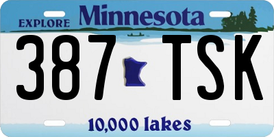 MN license plate 387TSK