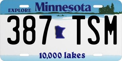 MN license plate 387TSM