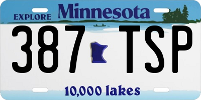 MN license plate 387TSP