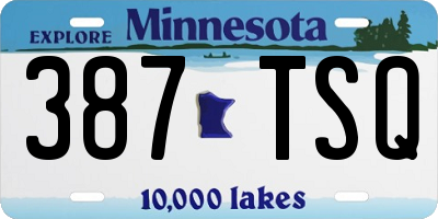 MN license plate 387TSQ