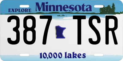 MN license plate 387TSR