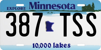 MN license plate 387TSS