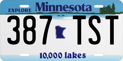 MN license plate 387TST