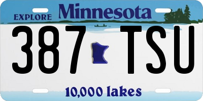 MN license plate 387TSU