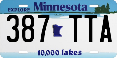 MN license plate 387TTA
