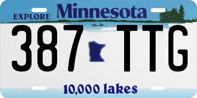 MN license plate 387TTG