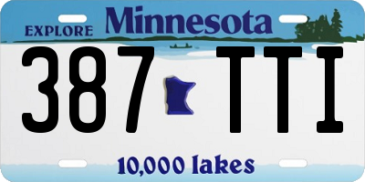 MN license plate 387TTI