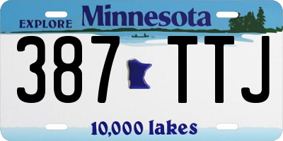 MN license plate 387TTJ