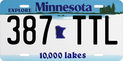 MN license plate 387TTL