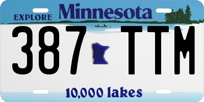 MN license plate 387TTM