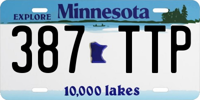 MN license plate 387TTP
