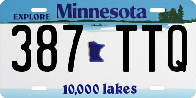 MN license plate 387TTQ