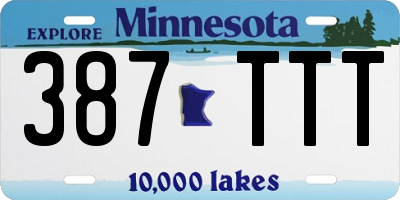MN license plate 387TTT