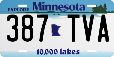 MN license plate 387TVA