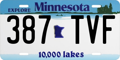 MN license plate 387TVF