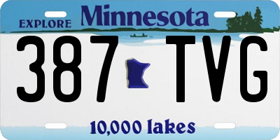MN license plate 387TVG
