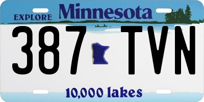 MN license plate 387TVN