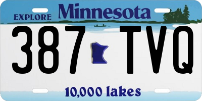 MN license plate 387TVQ
