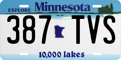 MN license plate 387TVS