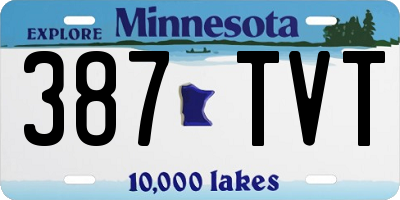 MN license plate 387TVT