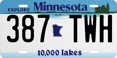 MN license plate 387TWH