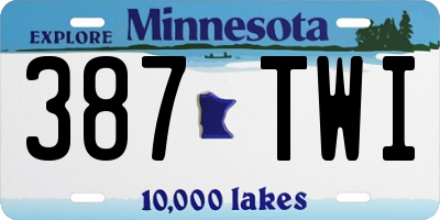 MN license plate 387TWI