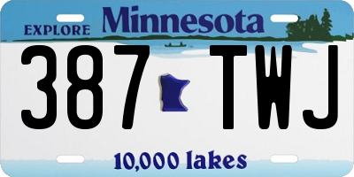 MN license plate 387TWJ