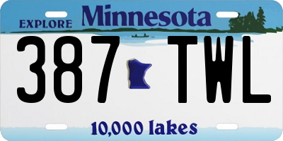 MN license plate 387TWL