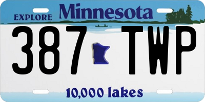 MN license plate 387TWP