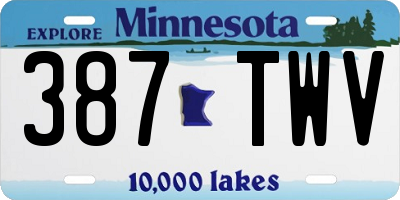MN license plate 387TWV