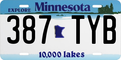 MN license plate 387TYB
