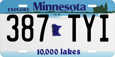 MN license plate 387TYI