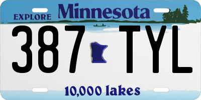 MN license plate 387TYL