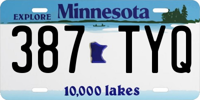 MN license plate 387TYQ