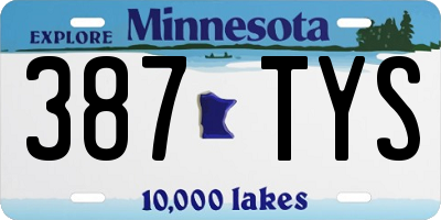 MN license plate 387TYS