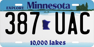 MN license plate 387UAC