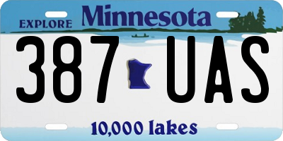 MN license plate 387UAS