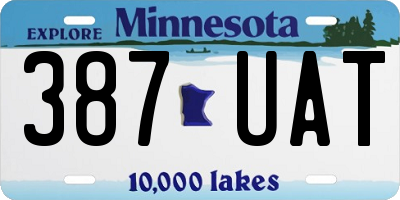MN license plate 387UAT