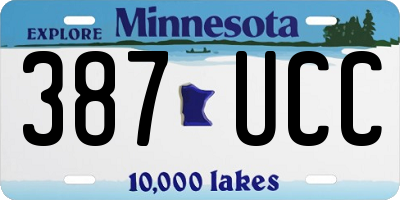 MN license plate 387UCC