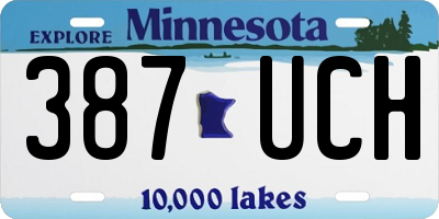 MN license plate 387UCH
