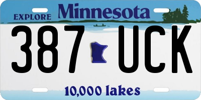 MN license plate 387UCK