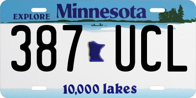 MN license plate 387UCL