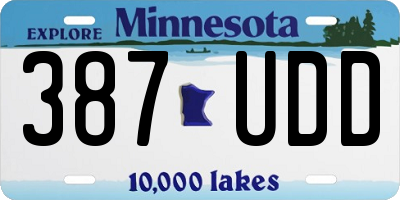 MN license plate 387UDD