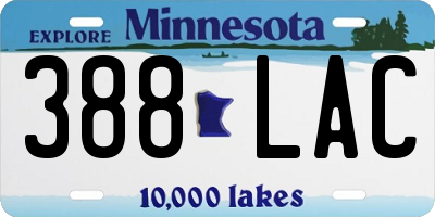 MN license plate 388LAC